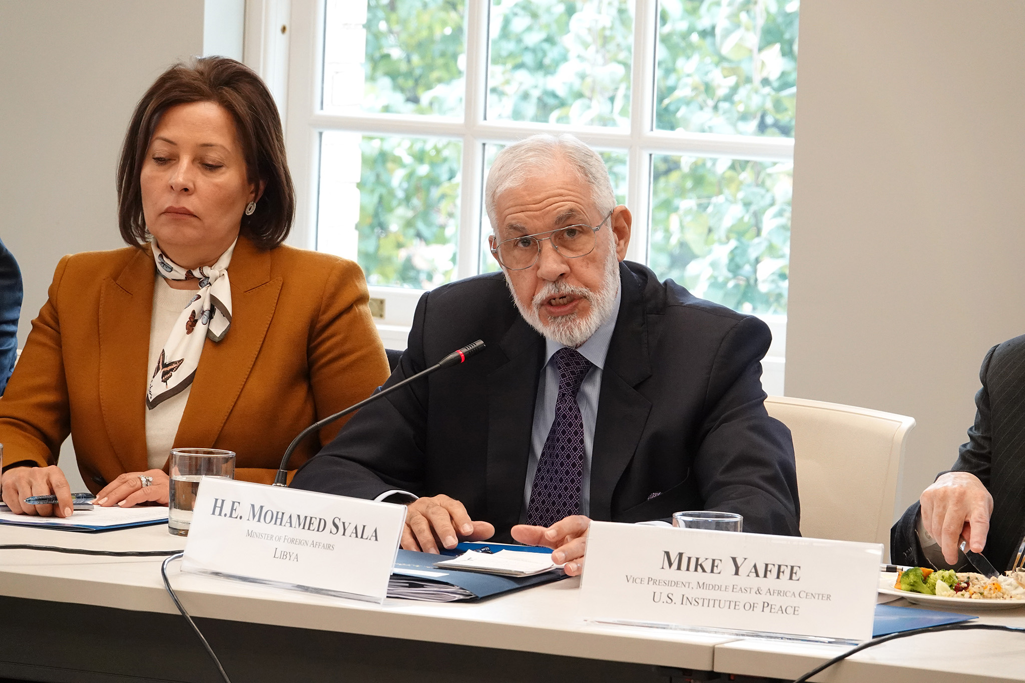 Government of National Accord Foreign Minister Mohamed Syala speaks at USIP, Nov. 15, 2019.